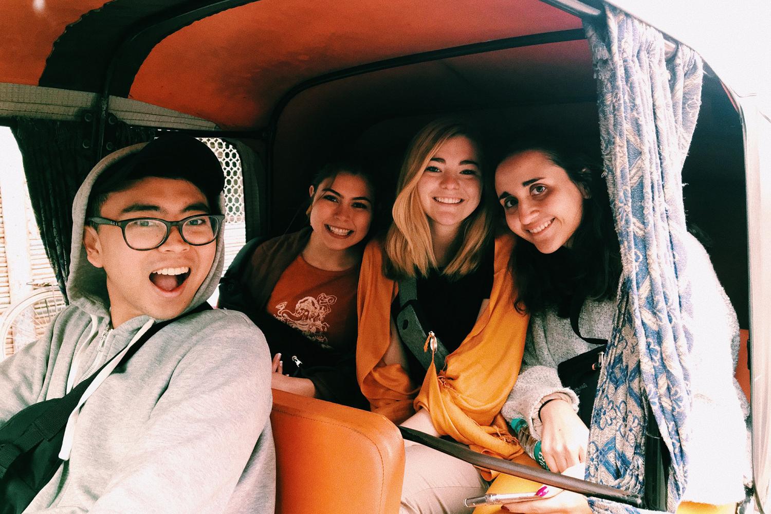 Students on the J-Term study tour to India.